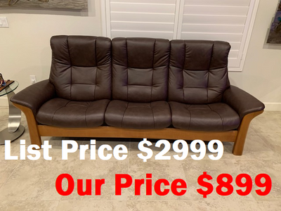 Stressless Triple Reclining Sofa